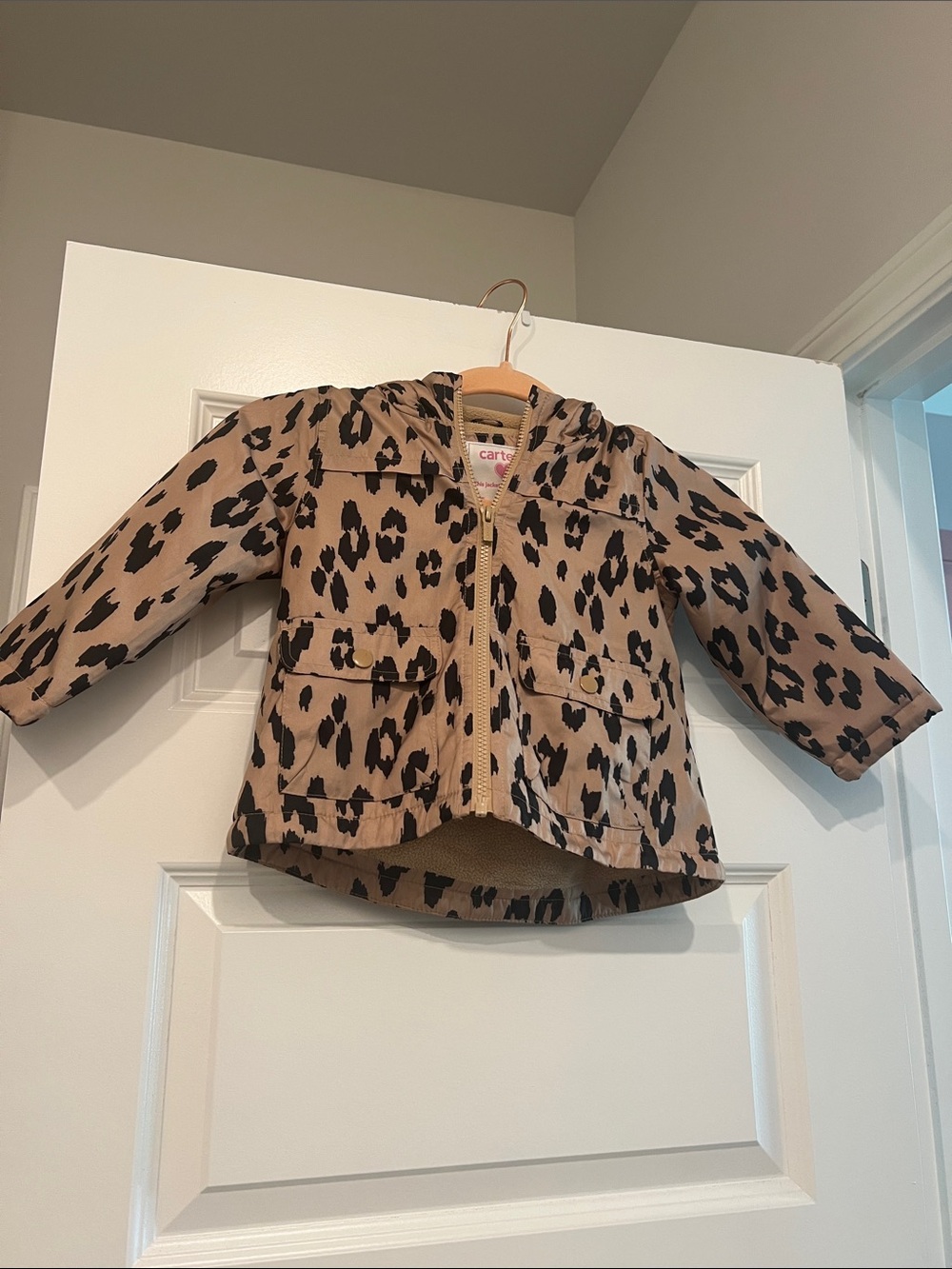 Carter's Tan Leopard Print Raincoat